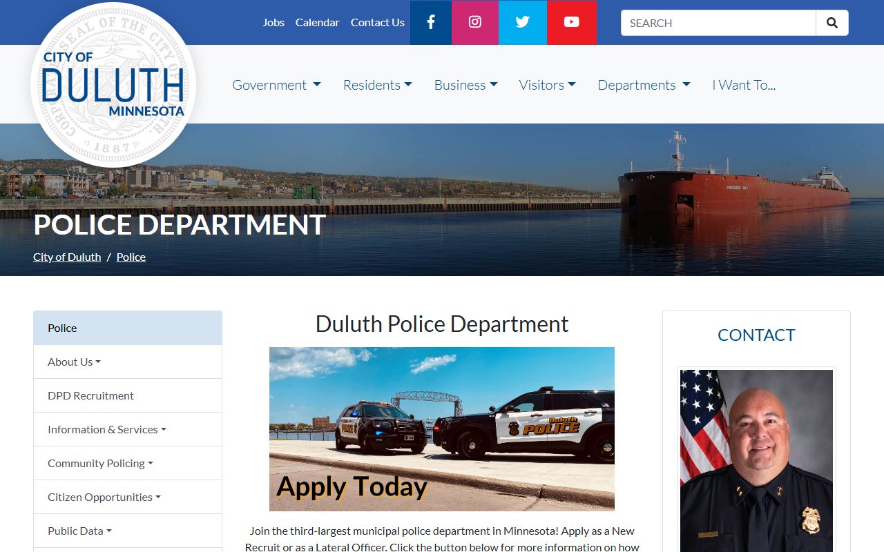 Duluth Police Department inmate population records