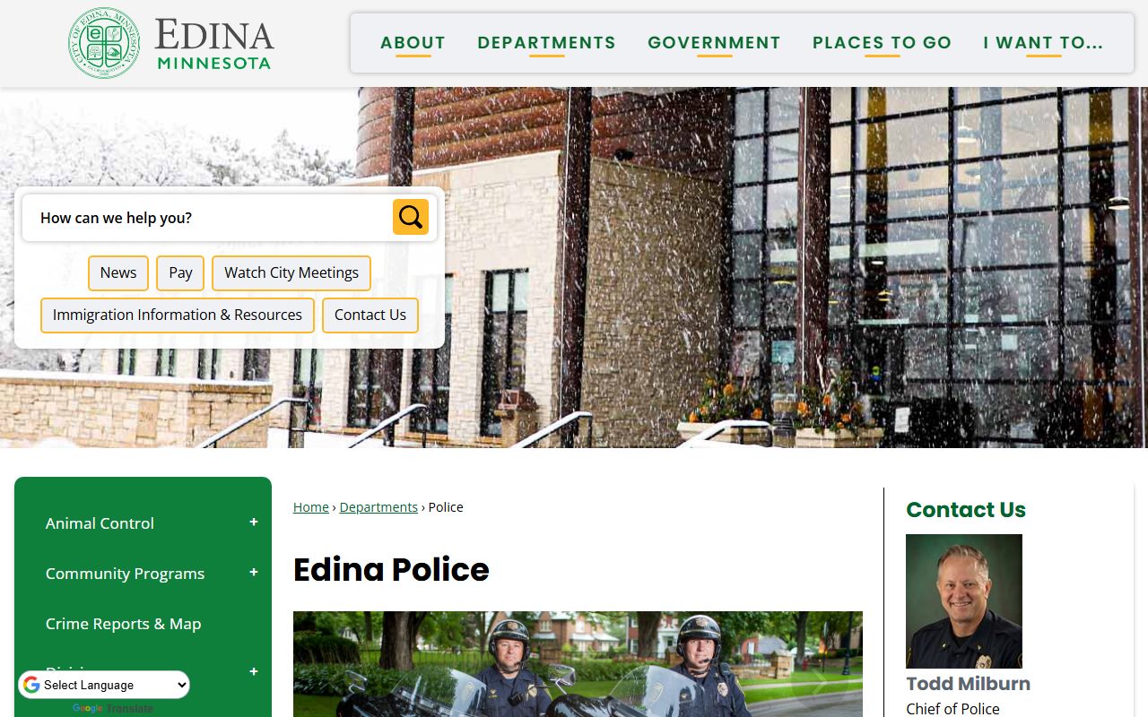 Edina Police Department inmate population records